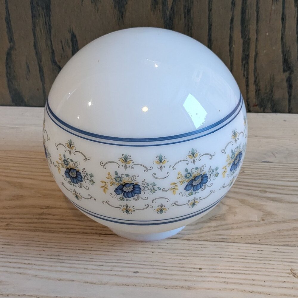 Quoizel Abigail Adams Vintage 8"  Milk Glass Orb Light Shade